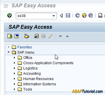 ABAP Hello World SE38